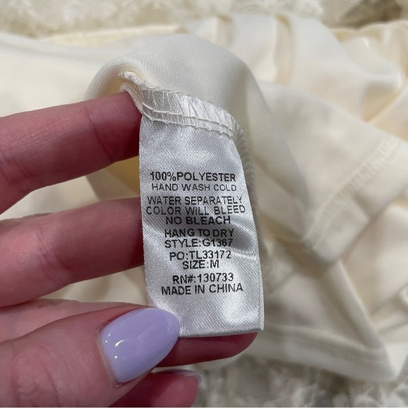 NWT Altar'd State Ivory Lace Midi Short Sleeve Dress - Picture 11 of 13